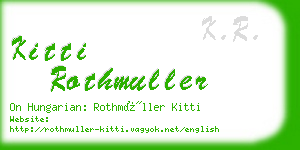kitti rothmuller business card